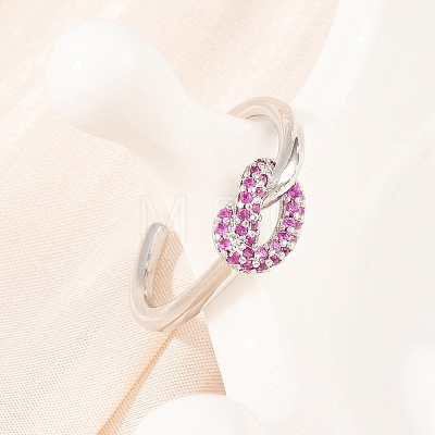 Brass Micro Pave Cubic Zirconia Finger Rings RJEW-C153-01P-03-1