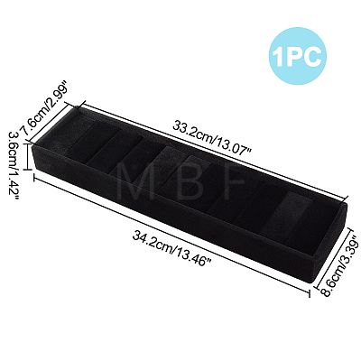 Velvet Covered MDF Bracelet Display Tray BDIS-WH0002-12A-1