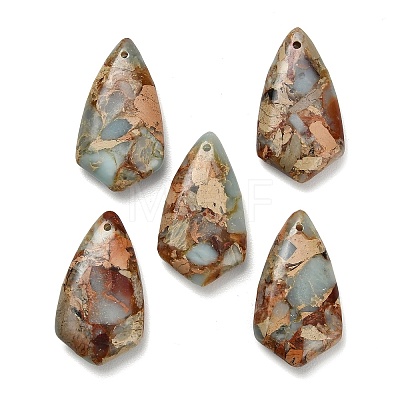 Dyed Natural Imperial Jasper Pendants G-H355-02B-1