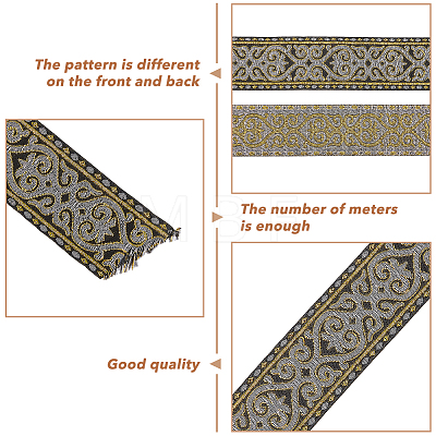Ethnic Style Embroidery Polyester Ribbon OCOR-WH0046-14B-1