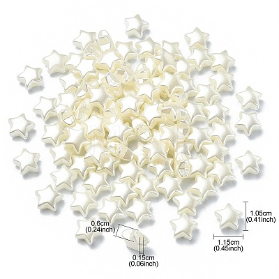 ABS Plastic Imitation Pearl Beads OACR-YW0001-85E-1