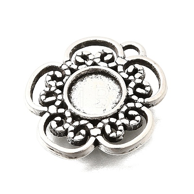 Tibetan Style Alloy Pendant Cabochon Settings for Enamel FIND-D042-09A-AS-1