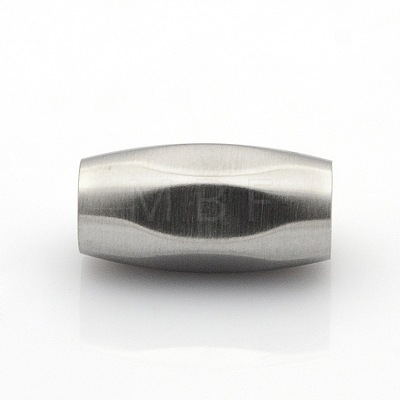 304 Stainless Steel Matte Surface Magnetic Clasps with Glue-in Ends STAS-O042-D-31-1