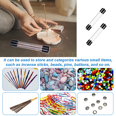 5Pcs PVC Plastic Transparent Storage Tube FIND-GA0008-68B-1