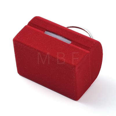 Lady Bag with Bear Shape Velvet Jewelry Boxes X-VBOX-L002-E02-1