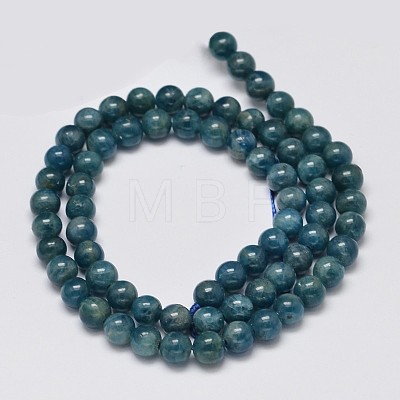 Round Natural Apatite Beads Strands G-K068-01-6mm-1