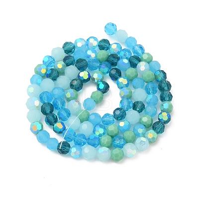 Electroplate Glass Beads Strands EGLA-P048-A01-1
