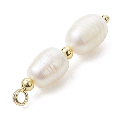 3Pcs 3 Styles Natural Pearl Rice Pendants PALLOY-JF04739-1