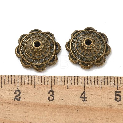 Tibetan Style Alloy Bead Caps TIBE-P003-81B-AB-1