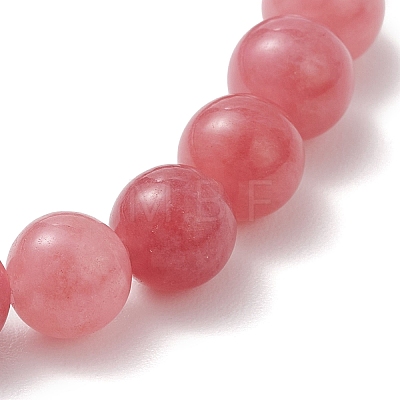 Natural Quartz Imitation Strawberry Quartz Beaded Stretch Bracelets for Women BJEW-JB13141-1