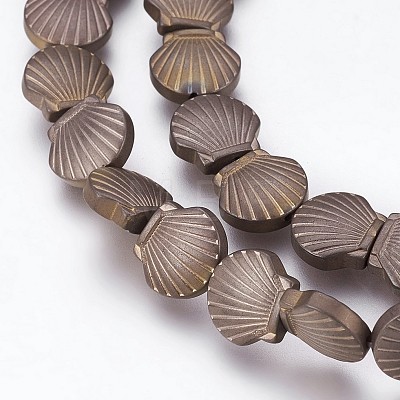 Electroplated Non-magnetic Synthetic Hematite Beads Strands G-P392-T05-1