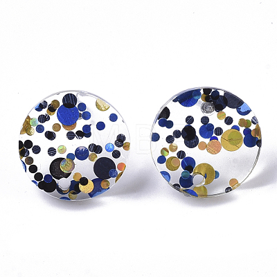 Cellulose Acetate(Resin) Stud Earring Findings KY-R022-014-1