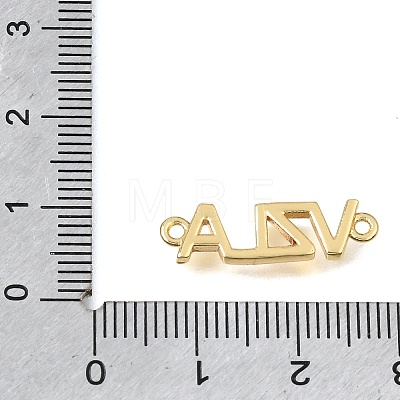 Brass Letter VZLA Links Connector Charms KK-C263-07G-1