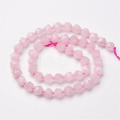 Natural Rose Quartz Bead Strands G-P213-11-6mm-1