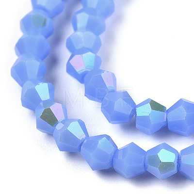 Opaque Solid Color Electroplate Glass Beads Strands LS-EGLA-A039-P2mm-L19-1