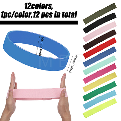 12Pcs 12 Colors Rubber String Hat Band FIND-CA0008-47-1