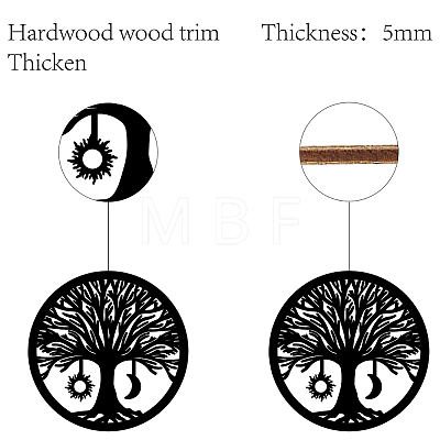 Laser Cut Basswood Wall Sculpture WOOD-WH0123-062-1