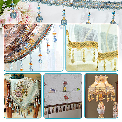 Curtain Plastic Beaded Fringe Trim OCOR-WH0090-69C-1