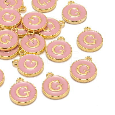 Golden Plated Alloy Enamel Charms ENAM-S118-07G-1