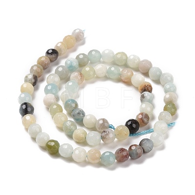 Natural Flower Amazonite Beads Strands G-E571-26A-1