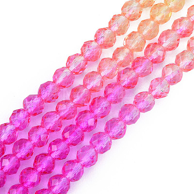 Transparent Glass Beads Strands GLAA-N041-010-15-1