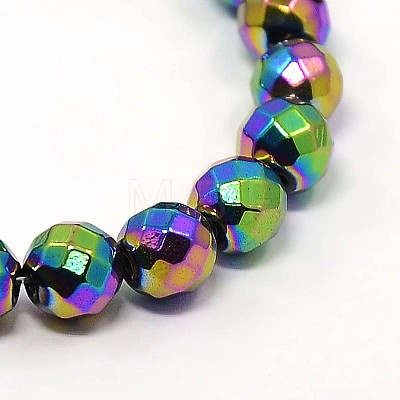 Grade A Electroplate Magnetic  Synthetic Hematite Beads Strands G-O004A-09-1