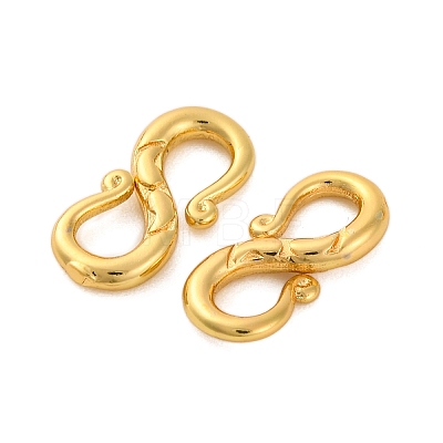 Rack Plating Brass Hook and S-Hook Clasps KK-Z070-38B-G-1