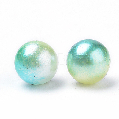 Rainbow Acrylic Imitation Pearl Beads OACR-R065-6mm-A03-1