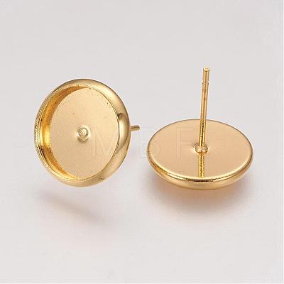 Brass Stud Earring Settings KK-H021-1G-NF-1