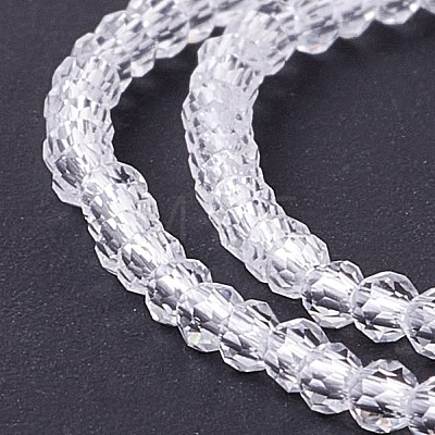 Transparent Glass Beads Strands GLAA-C019-01A-33-1