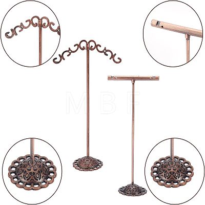 Fingerinspire 2 Sets 2 Style Iron Earring Display Stand EDIS-FG0001-40-1