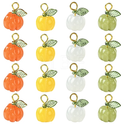 20Pcs 4 Style Resin & Acrylic Pendants PALLOY-YW00155-1