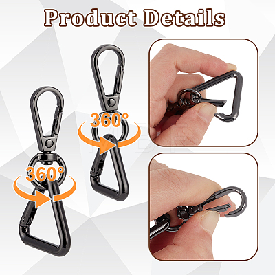8Pcs Zinc Alloy Swivel Clasps FIND-GA0005-37B-1