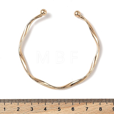 Wave Alloy Cuff Bangles BJEW-L701-04G-1