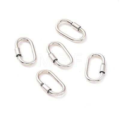 925 Sterling Silver Locking Carabiner STER-D036-14AS-1