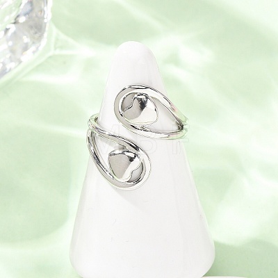 Brass Cuff Open Rings RJEW-D342-01P-1