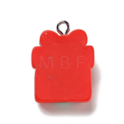 Christmas Opaque Resin Pendants X-RESI-G043-A04-1