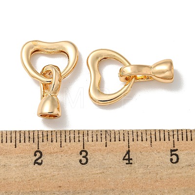 Brass Fold Over Clasps KK-K378-08G-1