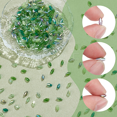 400Pcs 2 Bags Electroplate Glass Beads GLAA-SC0003-36A-1