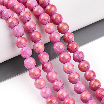 Natural Mashan Jade Beads Strands G-A255-A01-02N-1