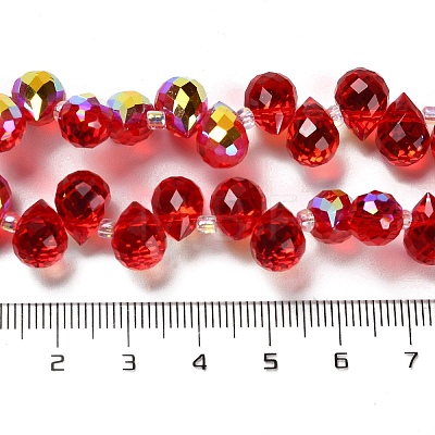 Electroplate Glass Beads Strands EGLA-D030-17F-1