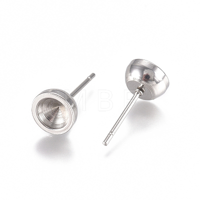 304 Stainless Steel Stud Earring Findings STAS-G225-24P-03-1