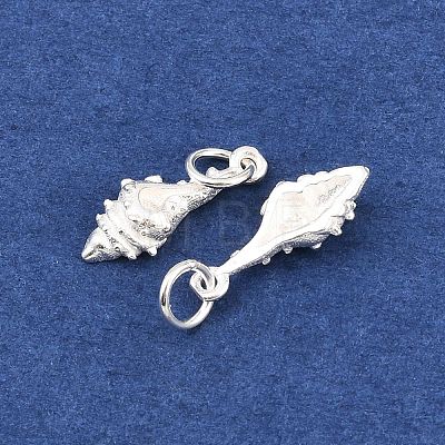 925 Sterling Silver Shell Shape Charms STER-I023-01S-02-1