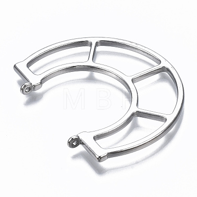 Hollow Alloy Pendant Links TIBE-S314-139P-RS-1