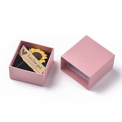 Cardboard Jewelry Ring Box CON-WH0068-74C-02-1