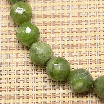 Natural Gemstone Green Quartz Round Bead Strands G-L143-10mm-01-1