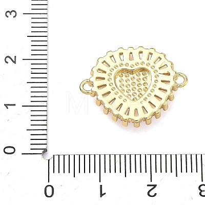 Brass Pave Clear Cubic Zirconia Connector Charms KK-A293-12G-05-1