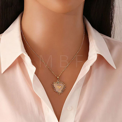 304 Stainless Steel Enamel Pendant Necklaces WG17FE6-05-1
