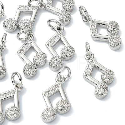 SHEGRACE Brass Clear Cubic Zirconia Charms XGRQ3P998-629P-1