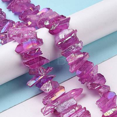 Natural Quartz Crystal Points Beads Strands G-K181-B24-1